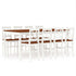 Maison Madeleine -  9 Piece Dining Set Pinewood White and Brown